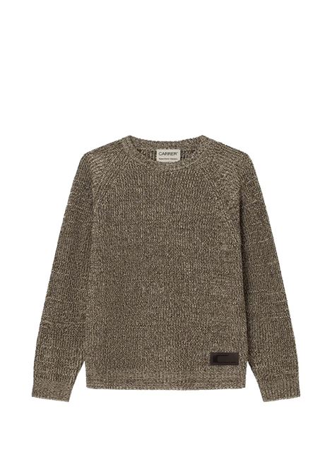 maglione bros crew neck uomo marrone mlange CARRER | BOROS CREW NECKBROWN